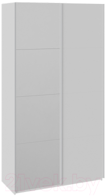 Шкаф-купе ТриЯ Траст СШК 2.120.60-13.15 2-х дверный (белый снег/зеркало/стекло белый глянец) - фото