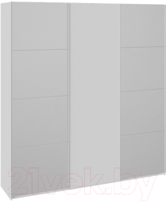 Шкаф-купе ТриЯ Траст СШК 2.210.70-13.11.13 3-х дверный (белый снег/зеркало/белый снег/зеркало) - фото