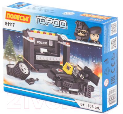 Конструктор Полесье Классик. Город. Полиция-1.8 / 81117 - фото