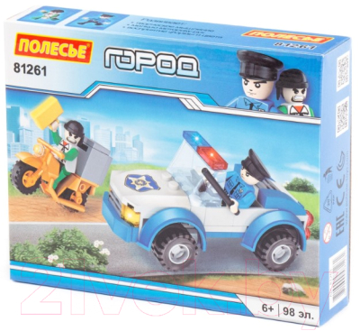 Конструктор Полесье Классик. Город. Полиция-4 / 81261 - фото