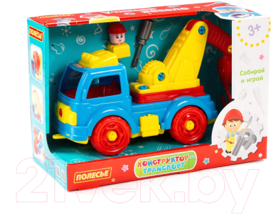 Конструктор Полесье Автомобиль-эвакуатор / 84828 - фото