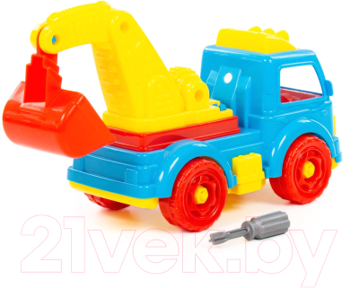 Конструктор Полесье Автомобиль-экскаватор / 84835