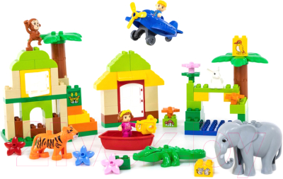 Конструктор Полесье Макси. Зоопарк / 77738 - фото