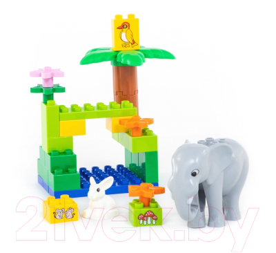 Конструктор Полесье Макси. Зоопарк / 77738