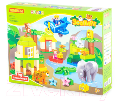 Конструктор Полесье Макси. Зоопарк / 77738