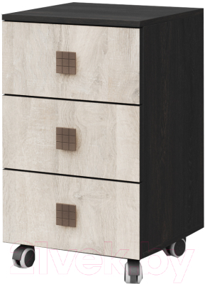 Тумба Мебель-КМК 3Я Лондон 0467.4 (дуб кентерберри/сосна натуральна) - фото