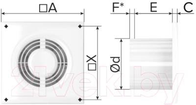 Вентилятор накладной ERA D 100 / Neo 4S
