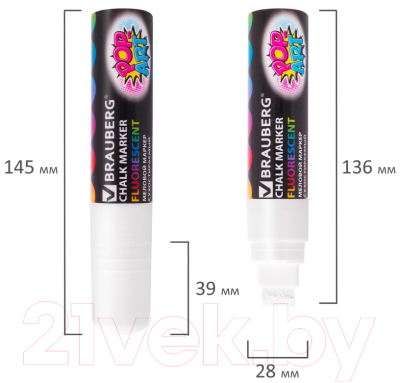 Маркер меловой Brauberg Pop-Art / 151537