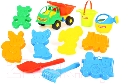 Набор игрушек для песочницы Полесье Самосвал Муравей в рюкзаке / 4740 - фото