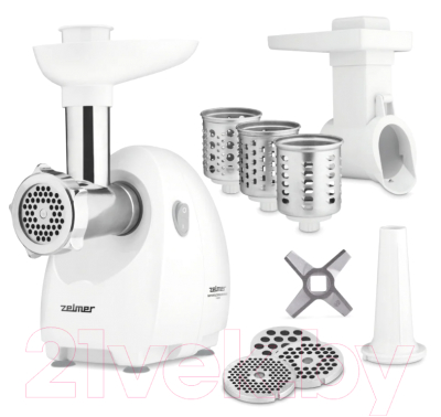 Мясорубка электрическая Zelmer ZMM4048B (белый) - фото