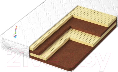 Матрас в кроватку Капризун Джангл Лакки 70x140 / 224349 - фото