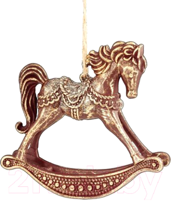 Елочная игрушка Erich Krause Decor Рождественская лошадка-качалка / 50676 - фото