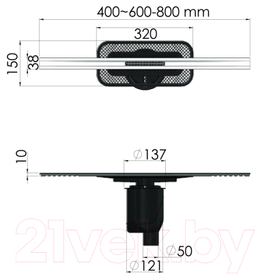 Трап для душа Berges Simpel 600 / 090011