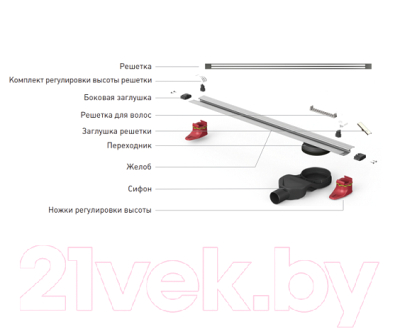 Трап для душа Berges Super Slim 700 / 090153