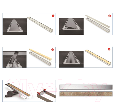 Трап для душа Berges B1 Keramik 600 / 090117