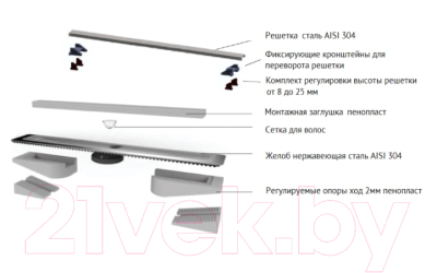 Трап для душа Berges С1 Norma 300 / 090134