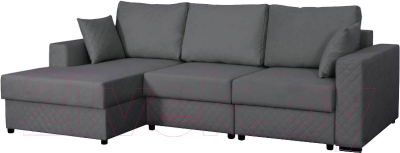 Диван угловой Мебельград Неаполь-2 Стандарт левый (альба темно-серый) - фото