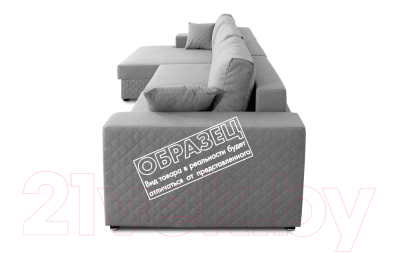 Диван угловой Мебельград Неаполь-2 Стандарт левый (альба темно-серый)