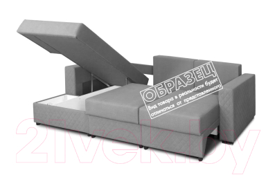 Диван угловой Мебельград Неаполь-2 Стандарт левый (альба темно-серый)