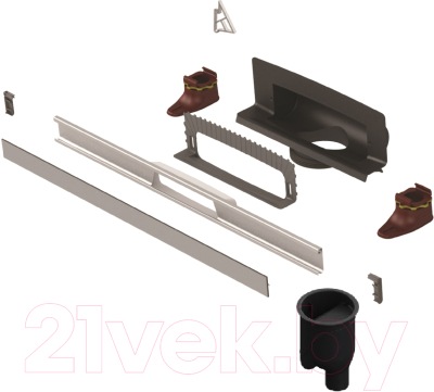 Трап для душа Berges Wall 600 / 090056