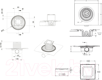 Трап для душа Berges Zentrum Norma / 090362