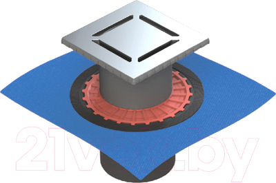 Трап для душа Berges Zentrum Norma 150x150 / 090463 - фото