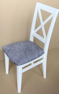 Стул Ельская мебельная фабрика Кристофер МДК-63 / 20С 675 (эмаль белая/кашемир серый)