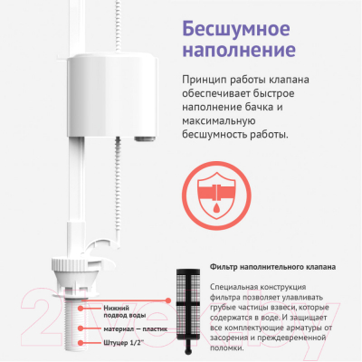 Смывное устройство для унитаза Berges Eko нижний / 030841