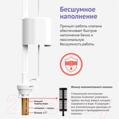 Смывное устройство для унитаза Berges Eko нижний / 030741