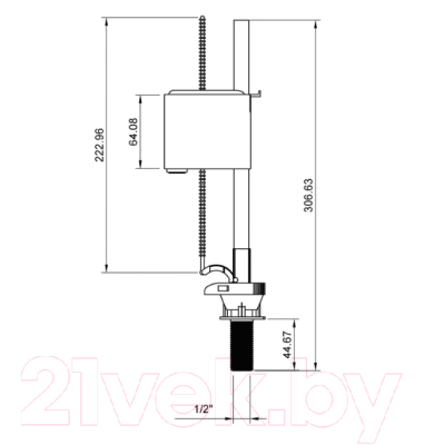 Смывное устройство для унитаза Berges Eko нижний / 030741
