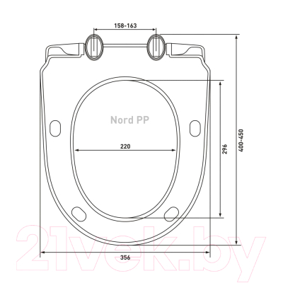 Сиденье для унитаза Berges Nord PP / 015704