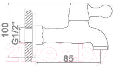 Кран на одну воду Ledeme L4695