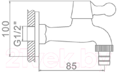 Кран на одну воду Ledeme L4695-1