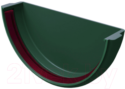 Заглушка желоба Grand Line Универсальная ПВХ RAL 6005 - фото