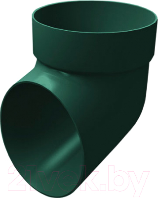 Колено трубы водосточной Grand Line ПВХ сливное RAL 6005 - фото