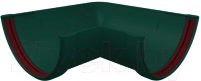 Угол желоба Grand Line ПВХ 90 градусов универсальный RAL 6005 - фото