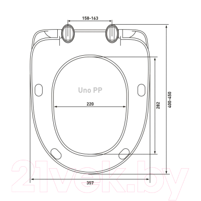 Сиденье для унитаза Berges Uno PP / 020104