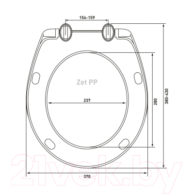 Сиденье для унитаза Berges Zet PP / 021504