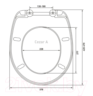 Сиденье для унитаза Berges Cezar A / 011001 (универсальное крепление)