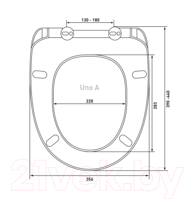 Сиденье для унитаза Berges Uno А / 010101 (универсальное крепление)