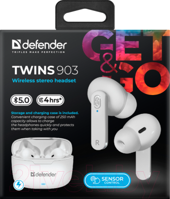 Беспроводные наушники Defender Twins 903 / 63903