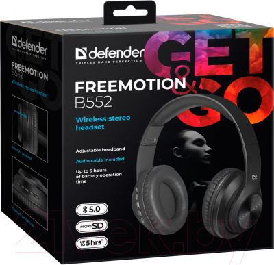 Беспроводные наушники Defender FreeMotion B552 / 63552