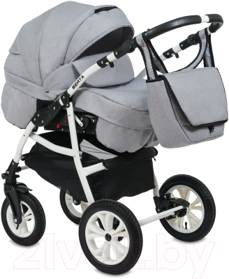 Детская универсальная коляска Alis Berta 2 в 1 (Be 05, светло-серый)