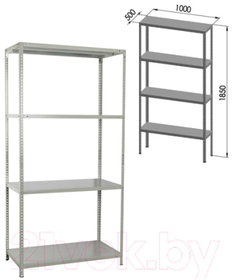 Стеллаж металлический Brabix Ms Plus-185/50-4 / 291106