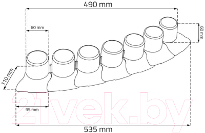 Бордюр садовый Prosperplast Palisada Ogrodowa IPAL7-R624