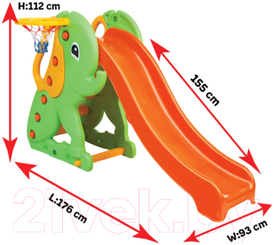 Игровой комплекс Pilsan Elephant Горка и баскетбольное кольцо / 06160