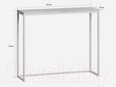 Консольный столик Loftyhome Мальборк / mb040202 (дуб)