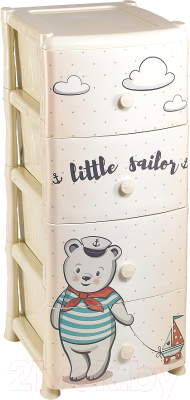 Комод пластиковый Violet Хэппи Кидс с ручками / 035245 - фото