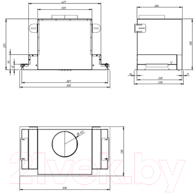 Вытяжка скрытая Akpo Neva Glass 60 WK-10