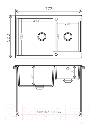 Мойка кухонная Polygran Brig-772